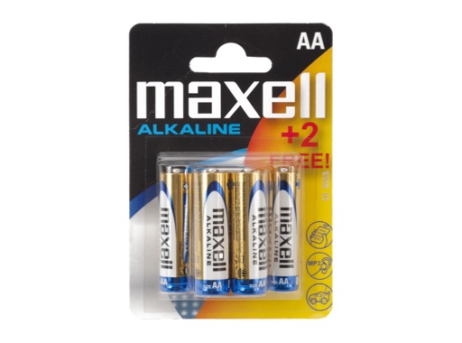 MAXELL • Piles alcalines blister de 4 piles + 2 gratuit AA