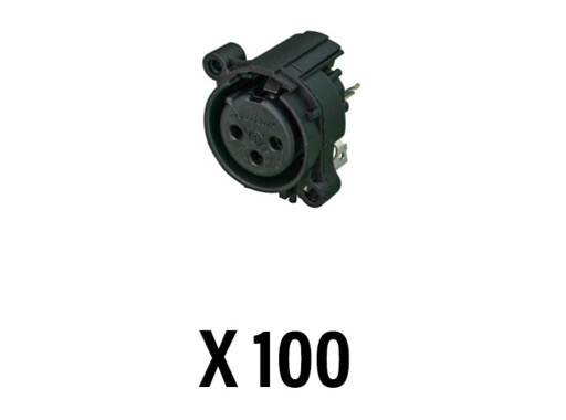 NEUTRIK • Boite de 100 embases XLR3 femelle CI à montage vertical, série A