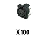 NEUTRIK • Boite de 100 embases XLR4 femelle CI vertical, sans levier série A-neutrik