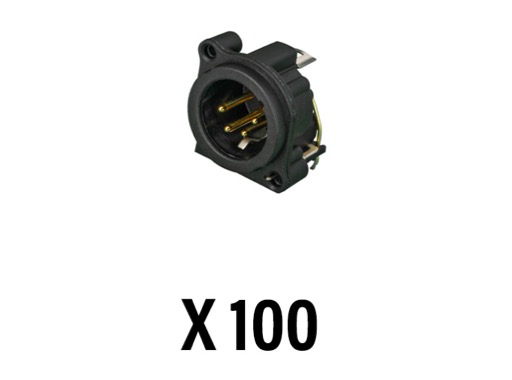 NEUTRIK • Boite de 100 embases XLR4 mâle CI horizontal, série A