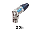 NEUTRIK • Boite de 25 fiches XLR6 femelle coudée, série X-neutrik