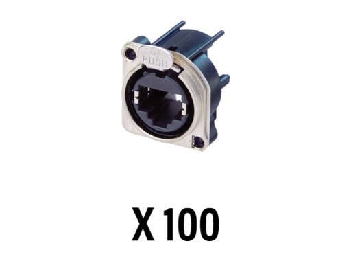 NEUTRIK • Boite de 100 embases etherCON CI horizontal blindé, série B