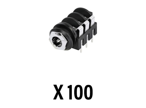 NEUTRIK • Boite de 100 Embases Jack 6.35mm stéréo nez métal