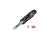 NEUTRIK &bull; Boite de 100 fiches Jack 6,35 st&eacute;r&eacute;o noir d&eacute;mont&eacute;es-jack-din