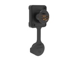 SEETRONIC Serie W &bull; XLR5 embase m&acirc;le noir contacts or IP65-connecteurs-xlr