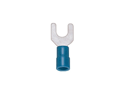 SES • Cosses à fourche bleu Ø 4,3 câble 1 à 2,5mm2 (les100)