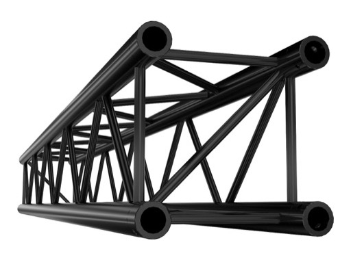 QUICKTRUSS &bull; Quatro M290 Poutre s&eacute;rie lourde noire 2.50m + kit de jonction
