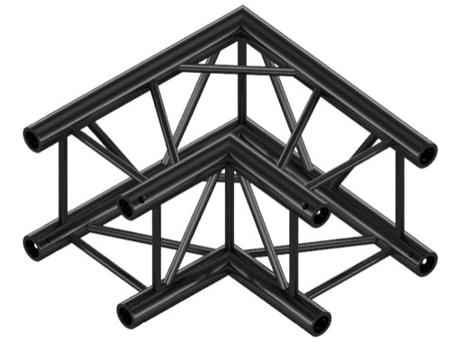 QUICKTRUSS &bull; Quatro M290 Angle noir 90&deg; + kit de jonction