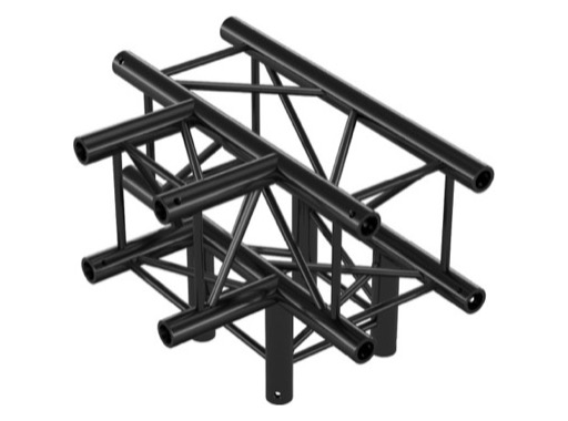 QUICKTRUSS &bull; Quatro M290 T&eacute; noir 4 directions + kit de jonction