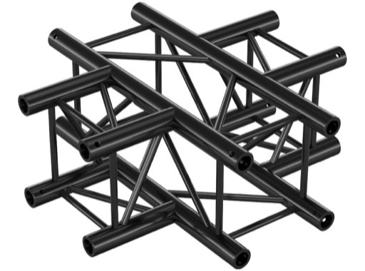 QUICKTRUSS &bull; Quatro M290 Croix noire 4 directions + kit de jonction