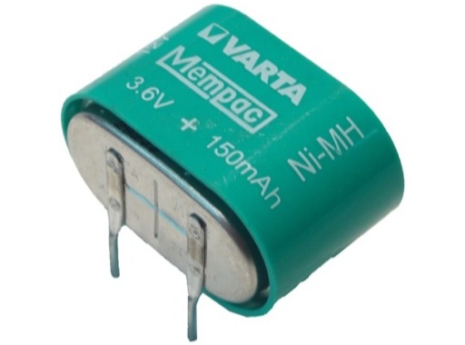 BATTERIE • Batterie à souder sur CI 3,6V, 150mAh Ni/MH