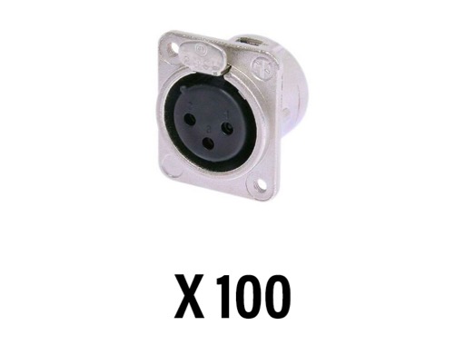 NEUTRIK • Boite de 100 embases XLR 3 pour vis M3, série D