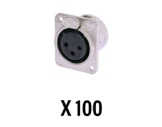 NEUTRIK • Boite de 100 embases XLR 3 pour vis M3, série D-neutrik