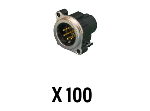 NEUTRIK • Boite de 100 embases 5 pts mâle série B CI vertical