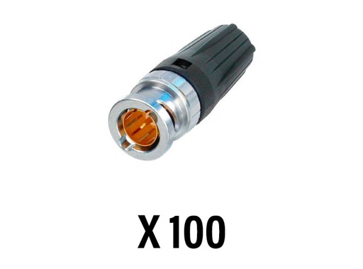NEUTRIK • Boite de 100 fiches BNC bayonette avec manchon pour VCB75