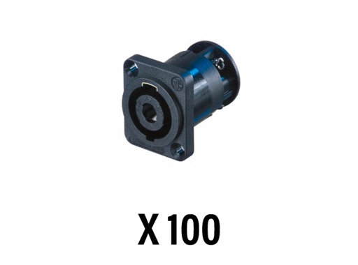 NEUTRIK • Boite de 100 embases speakON 4 contacts à visser, série D