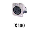 NEUTRIK • Boite de 100 embases XLR5 femelle fileté M3, CI horizontal-neutrik