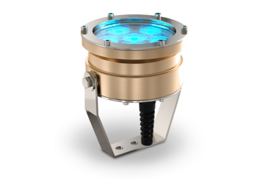 Projecteur immergeable DIVE 6 N FC sur lyre 6 LEDs Full RGBW 25 &deg; IP68 - DTS