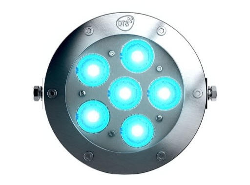Projecteur immergeable DIVE 6 sur lyre 6 LEDs Full RGBW 22° IP68 • DTS
