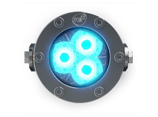 Projecteur immergeable DIVE 3 sur lyre 3 LEDs Full RGBW 22° IP68 • DTS