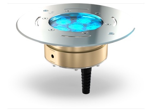 DTS • Projecteur immergeable AKHELIOS 6 N FC encastré 6 LEDs Full RGBW 22 ° IP68