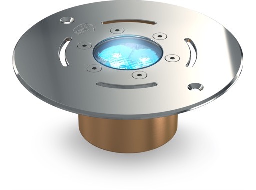 Projecteur immergeable AKHELIOS 3 FC encastr&eacute; 3 LEDs Full RGBW 25 &deg; IP68 - DTS