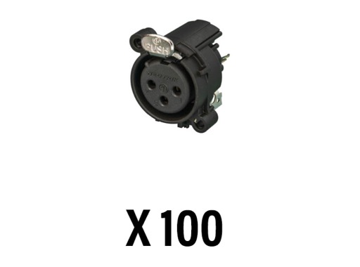 NEUTRIK • Boite de 100 embases XLR3 femelle CI à montage vertical, série A
