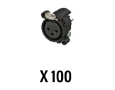 NEUTRIK • Boite de 100 embases XLR3 femelle CI à montage vertical, série A-neutrik