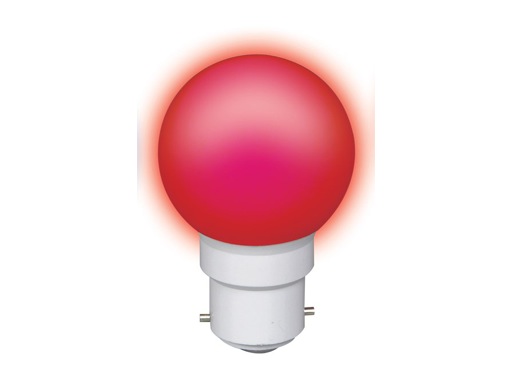 Lampe LED sphérique guirlande rouge 1W 230V B22d IP20