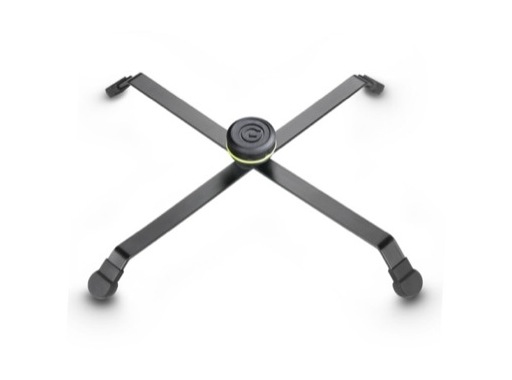 GRAVITY • Pied de sol noir pliable 385 x 355 mm Ht 40 mm, en acier