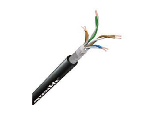 Câble ethernet • noir ø 8,5 mm STP cat 6 prix au mètre