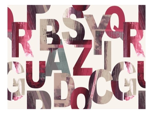 MOQUETTE IMPRIMEE &bull; Alphabet - Rouleau de 2 m x 30 ml soit 60 m2 Bfl-S1