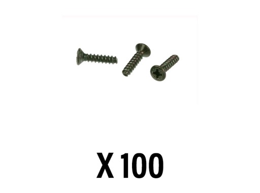 NEUTRIK • Boite de 100 vis noires 2.9x12mm pour embases etherCON