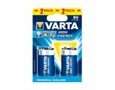 VARTA • Piles alcalines HIGH ENERGY 6LR61 blister x 2