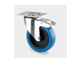 Roulette • Tente avec frein bleue Ø100 mm charge statique 140kg-roulettes