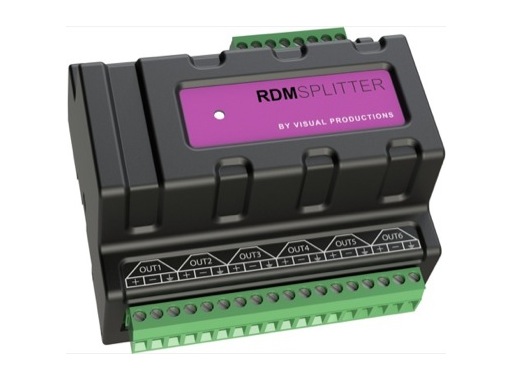 Splitter DMX VISUAL PRODUCTIONS • DIN Rail DMX-512 / RDM (Terminal)