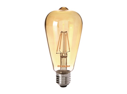 Lampe LED RETRO ST64 ambrée 4W 230V E27 2400K 400lm 15000H • SYLVANIA