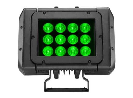 Projecteur MINI BRICK Full RGBW 12 x 20 W IP65 noir 8° + filtres holographiques 