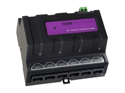 Splitter DMX VISUAL PRODUCTIONS • DIN Rail DMX-512 / RDM (RJ-45)