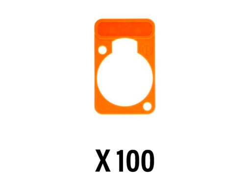 NEUTRIK • Boite de 100 supports marquages orange serie D