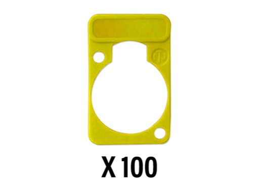 NEUTRIK • Boite de 100 supports marquages jaune serie D