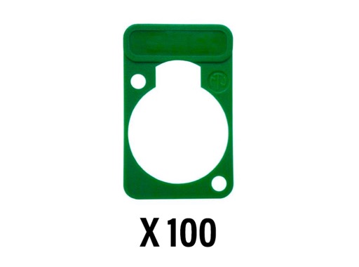 NEUTRIK • Boite de 100 supports marquages vert serie D