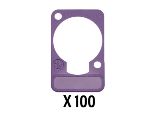 NEUTRIK • Boite de 100 supports marquages violet serie D