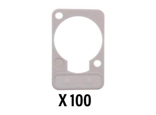 NEUTRIK • Boite de 100 supports marquages gris serie D