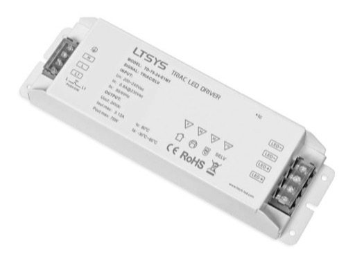 ESL • Driver ledstrip 75W 240V/24V CV 1Circuit TRIAC/Push