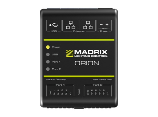 MADRIX • Boîtier d'interfaçage analogique / Ethernet ORION 