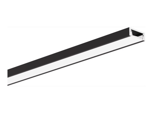 Profilé MICRO alu anodisé noir 1 m (sans diffuseur) - KLUS