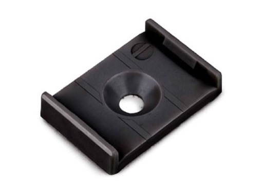 Clip de fixation PVC noir pour profilé gamme double & lipod - KLUS
