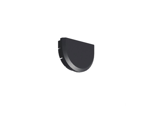 Embout noir pour diffuseur ovale de profilés gamme DOUBLE - KLUS