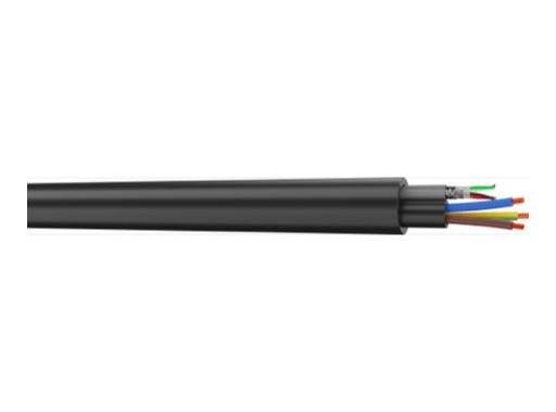 Câble hybride noir DMX + Alim 3G2,5 au mètre